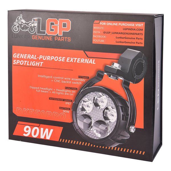 LGP DK - 550 PRO 90W LED Spotlight for Bike & Car (IP67) - HillVerge
