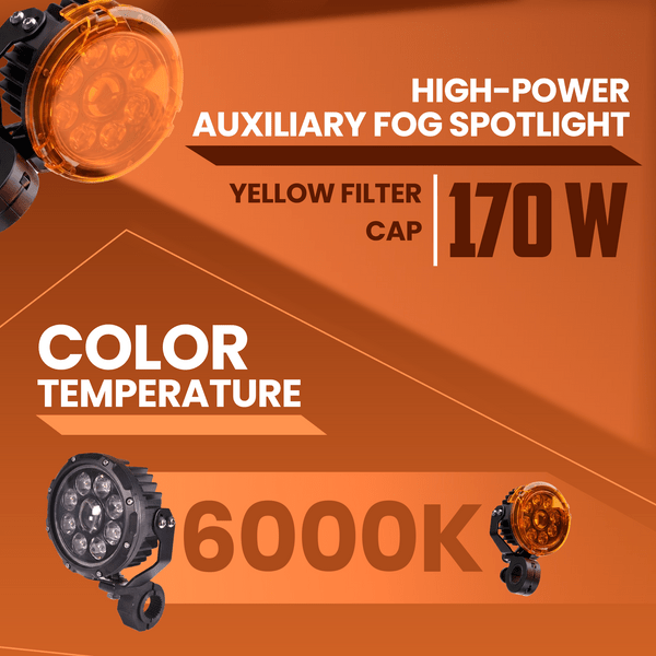 LGP DK - 90S 170W LED Spotlight with Yellow Filter (IP67) - HillVerge