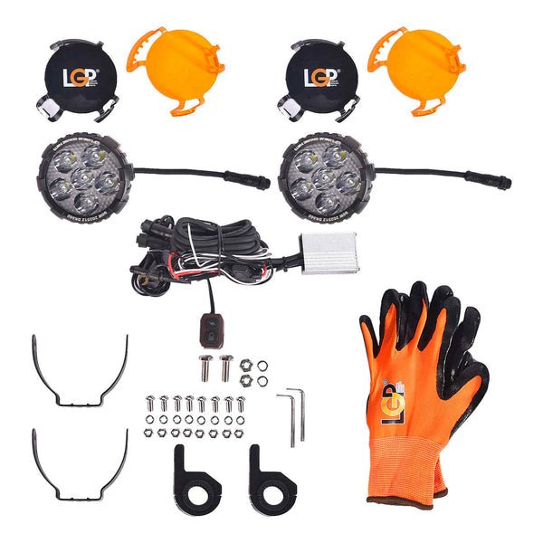 LGP DK660 High Power Motorcycle Spotlight 90W 11200LM LED - HillVerge