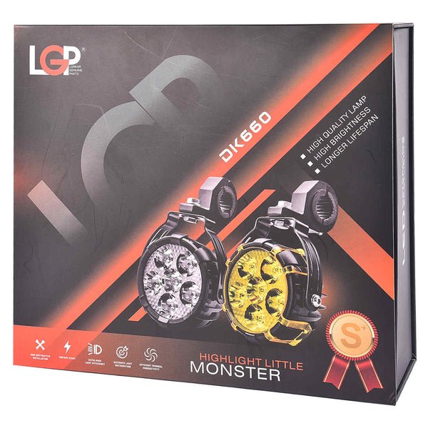 LGP DK660 High Power Motorcycle Spotlight 90W 11200LM LED - HillVerge