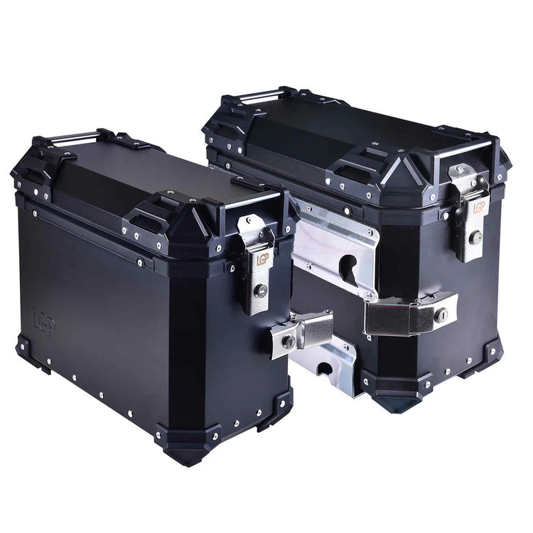 LGP Motorcycle Pannier Boxes Black 38L (Pair) - HillVerge