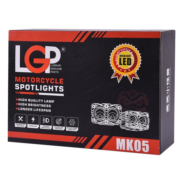 LGP Spotlight MK05 Dual Beam Motorcycle Light 80W - HillVerge