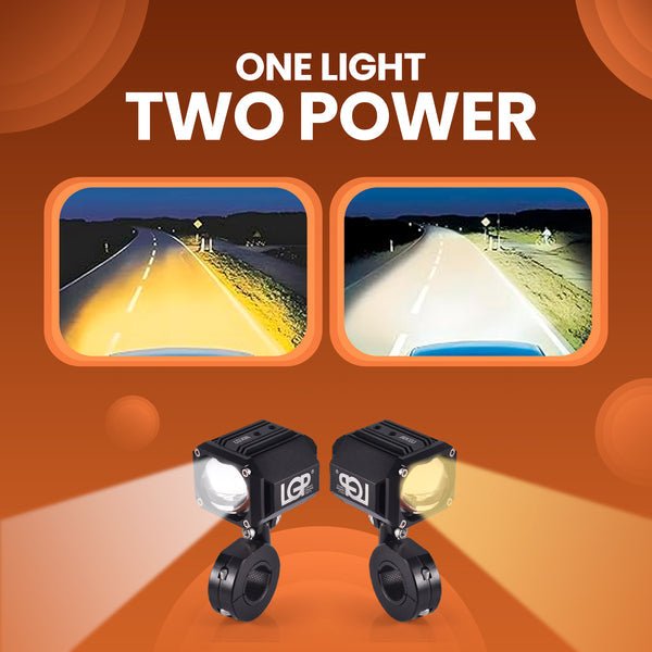 LGP Spotlight MK07 Dual Beam Motorcycle Light, 80W 7000LM - HillVerge