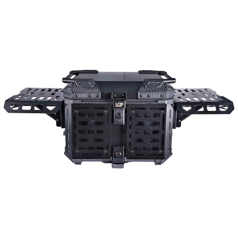 LGP Top Box 45L Black Armoured With Backrest - HillVerge
