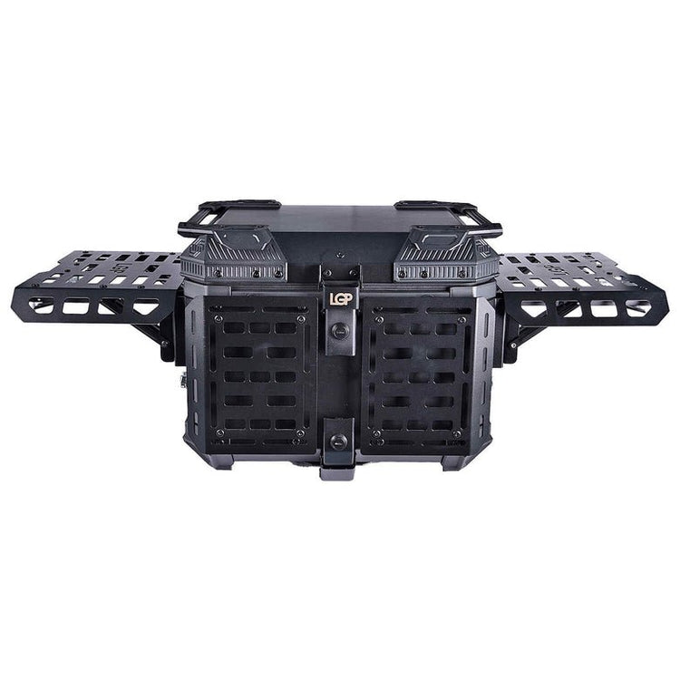 LGP Top Box 45L Black Armoured With Backrest - HillVerge