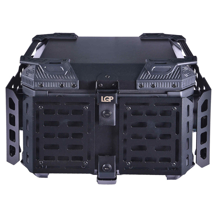 LGP Top Box 45L Black Armoured With Backrest - HillVerge