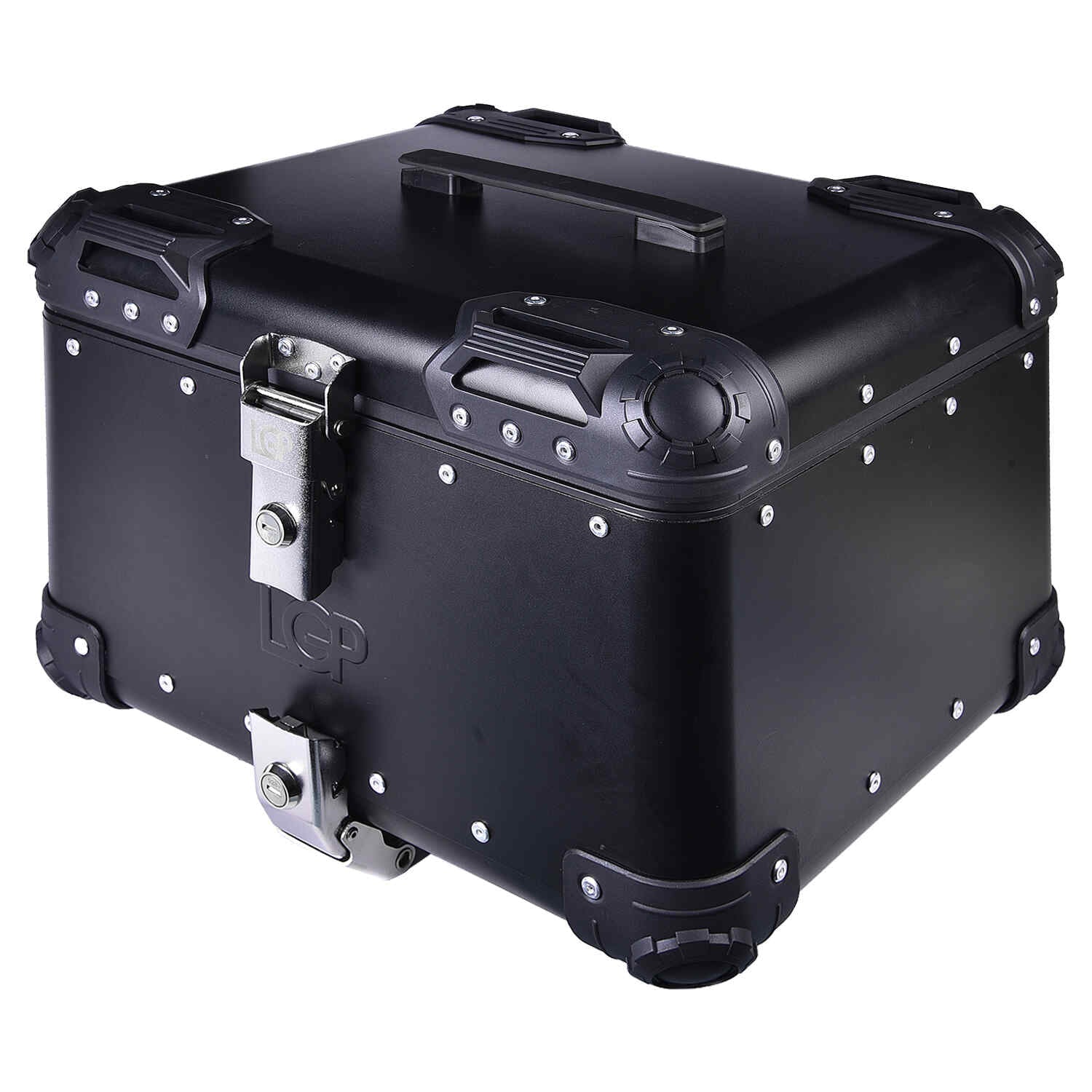 LGP Top Box 45L Black Round Corner With Backrest - HillVerge