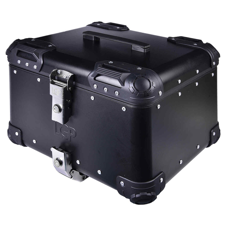 LGP Top Box 45L Black Round Corner With Backrest - HillVerge
