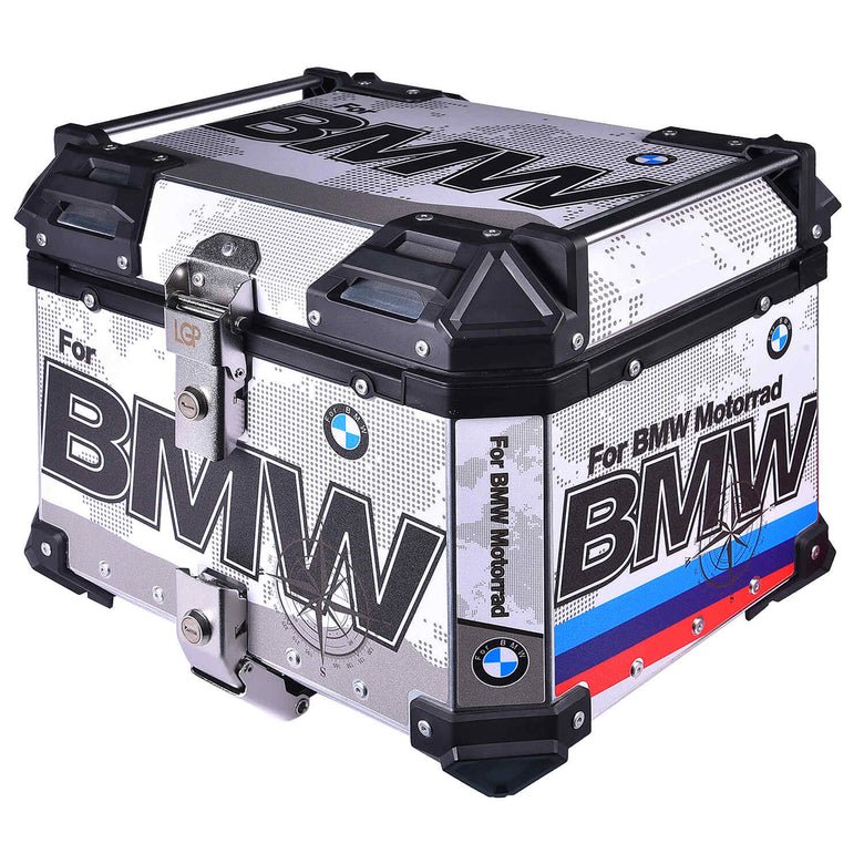 LGP TOP BOX 45L BMW DRAW SILVER - HillVerge