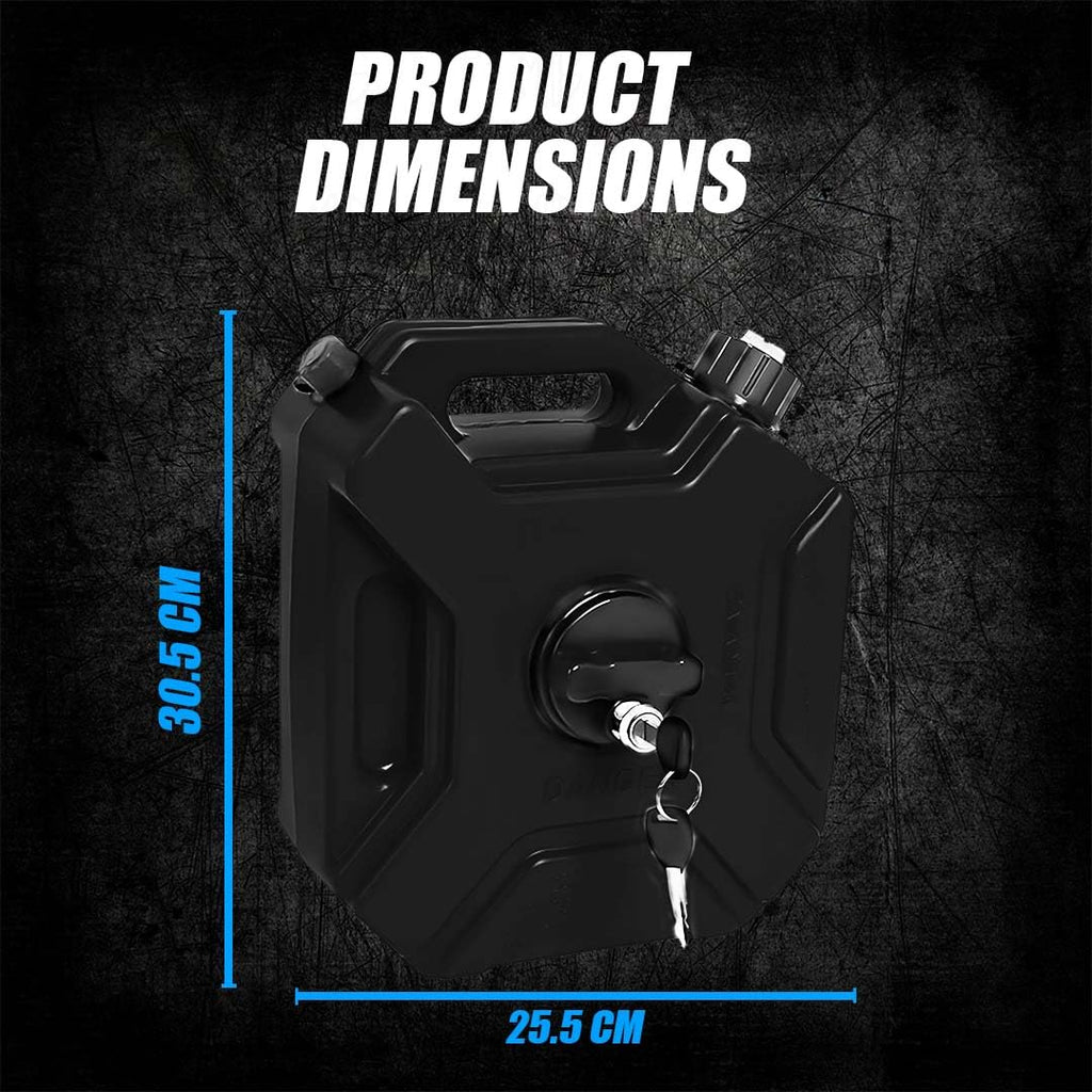 MOTO GENIUS Universal 5 Liter Fuel Jerry Can With Clamp and Cap For Motorcycle - HillVerge