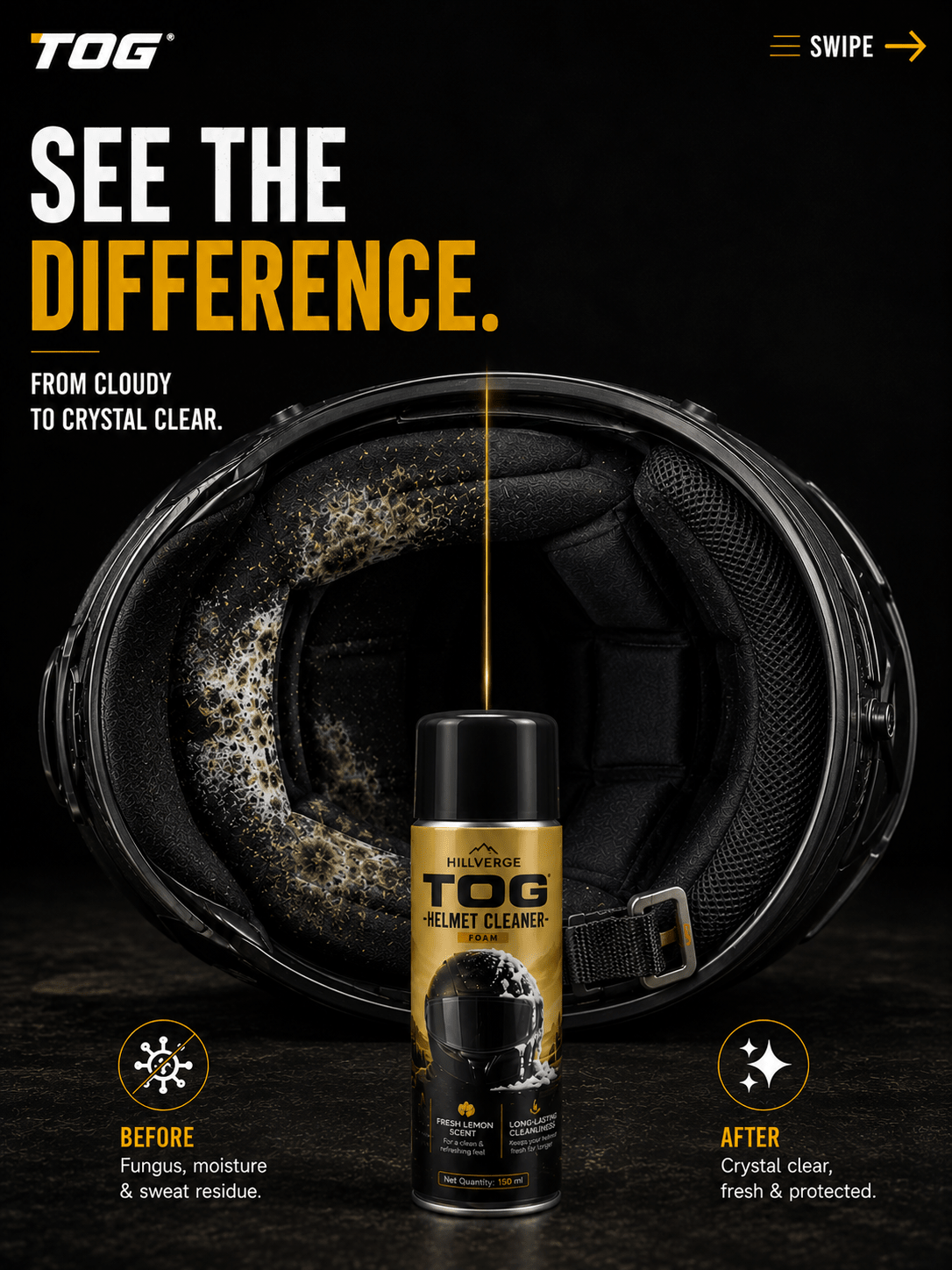 TOG Premium Helmet Cleaner Foam - HillVerge