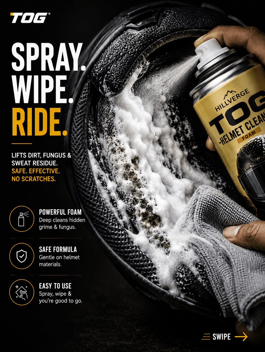 TOG Premium Helmet Cleaner Foam - HillVerge